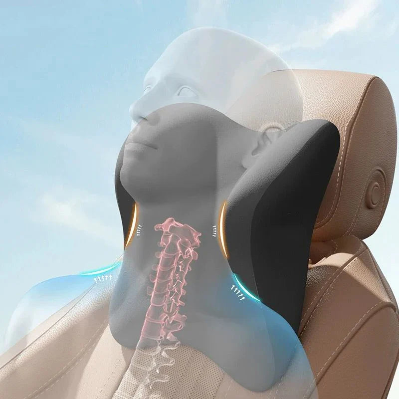 Memory-Foam-Autokissen mit Lendenwirbel- und Nackenstütze ergonomisch gepolstert