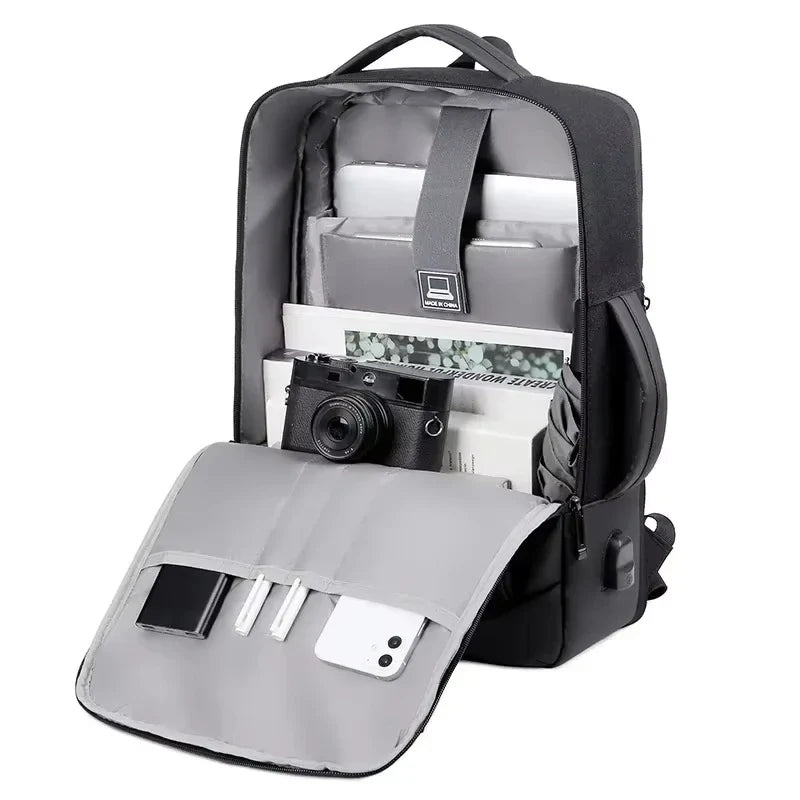 Laptop-Rucksack 17 Zoll erweiterbar USB-Ladung wasserabweisend