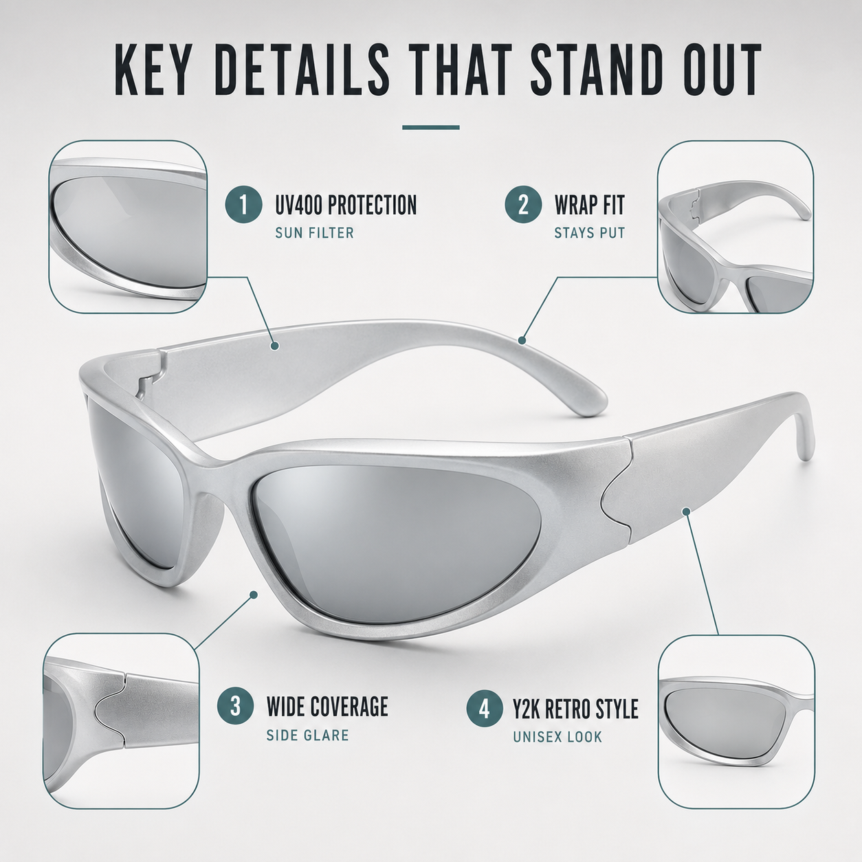 Nordspur | Vextron Wickelrahmen UV400 Sportsonnenbrille