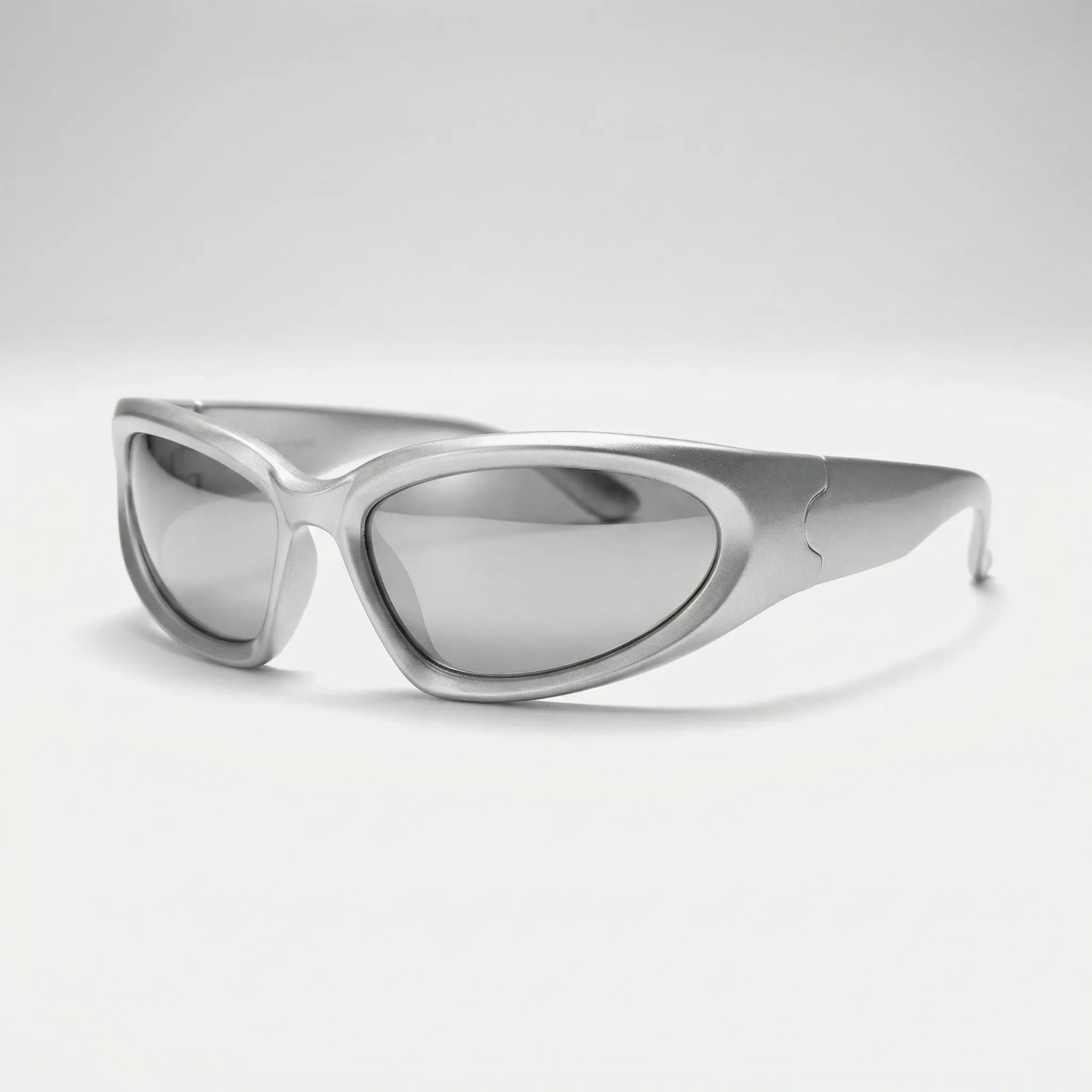 Wickelsonnenbrille UV400 mit Y2K Retro-Design und breiten ovalen Gläsern