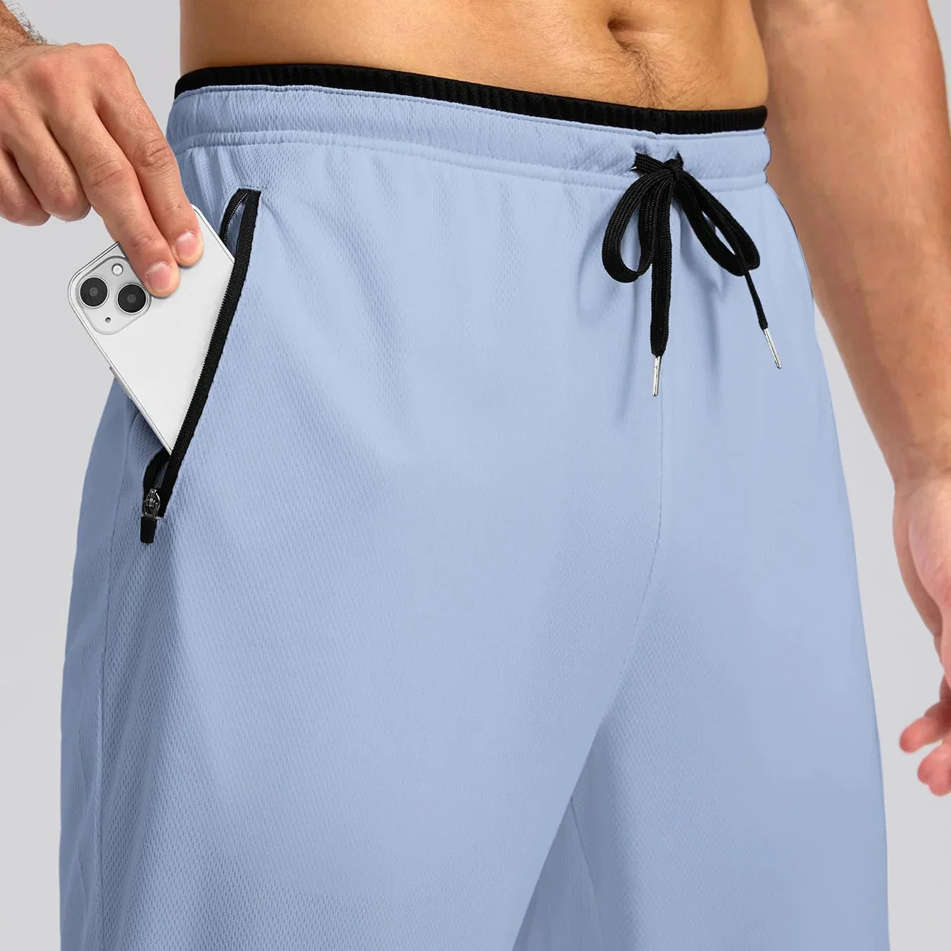 Herren-Jogger mit elastischem Bund und Reißverschlusstaschen