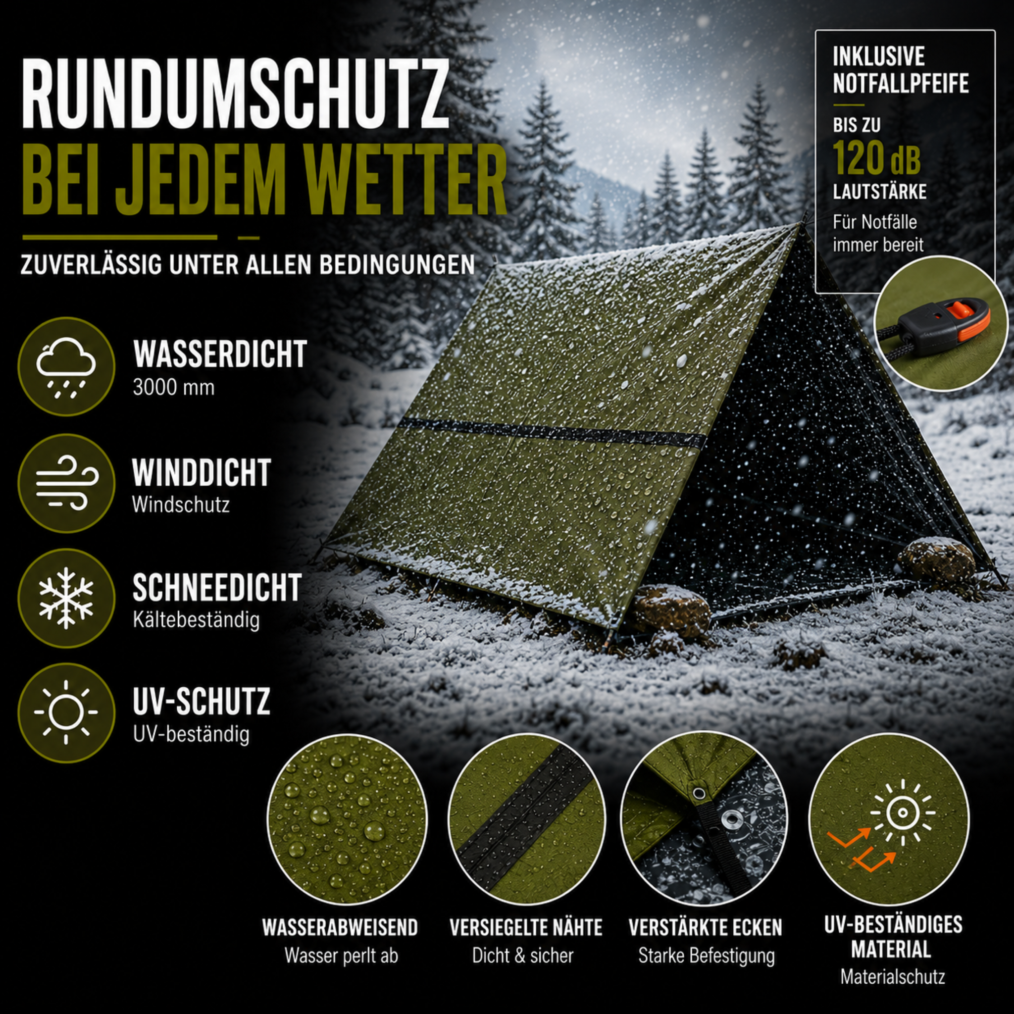 Nordspur | Vigoraid Kompaktes 2-Personen Notfallzelt