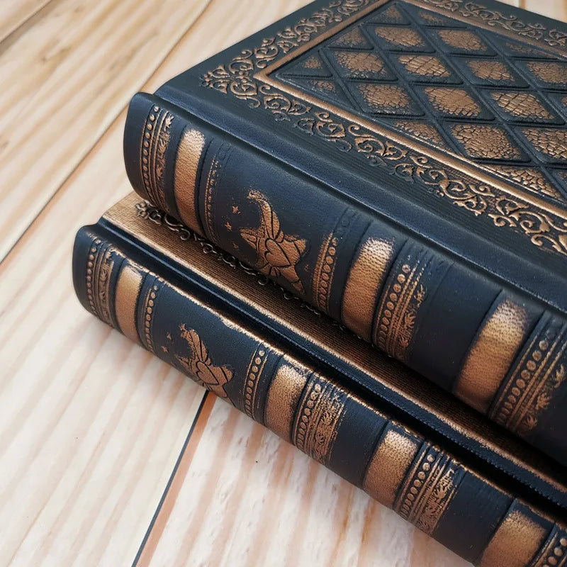 A5 Vintage Hardcover Wochenplaner mit geprätem Einband und robustem Schutz