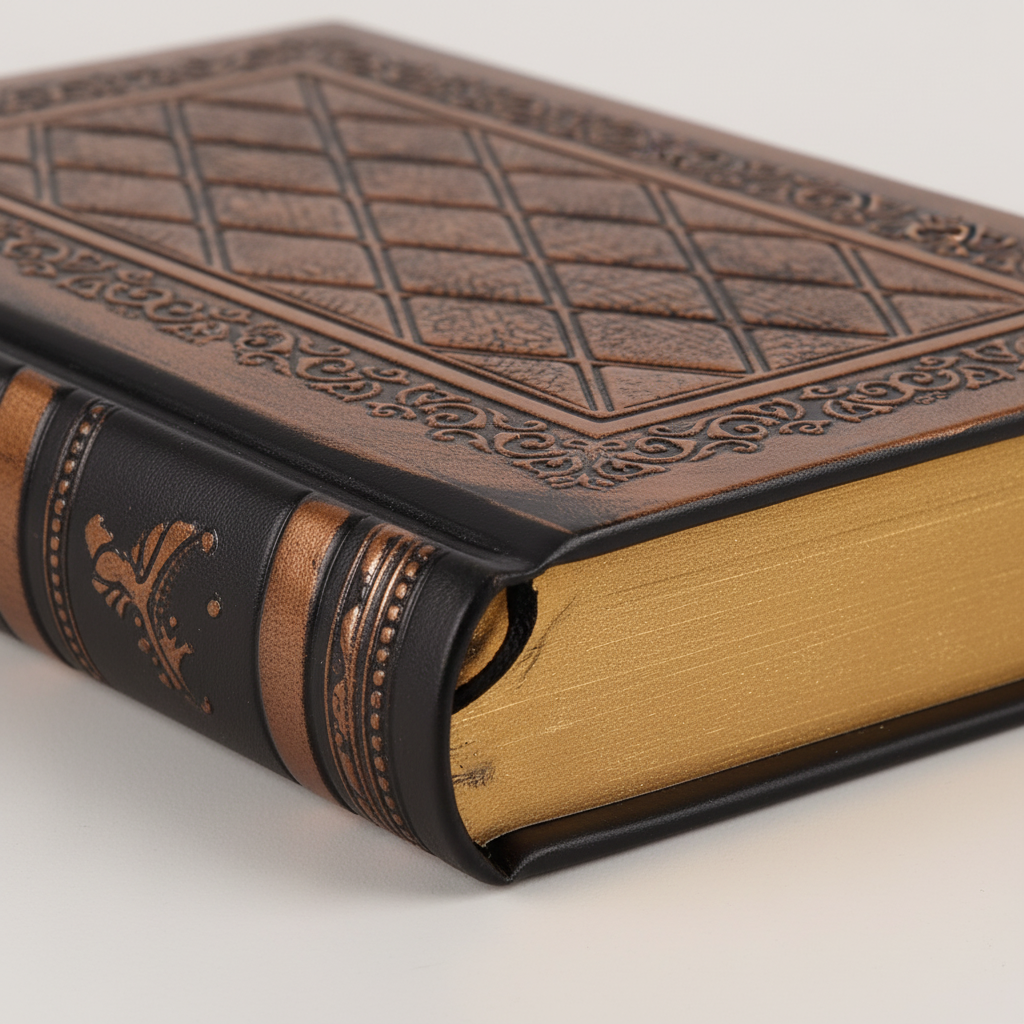A5 Vintage Hardcover Wochenplaner mit geprätem Einband und robustem Schutz