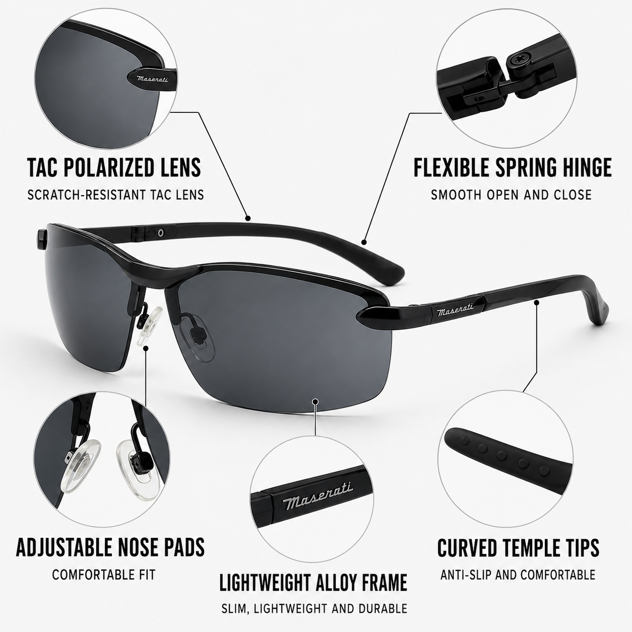 Nordspur | Visentra Leichte rahmenlose polarisierte Sonnenbrille