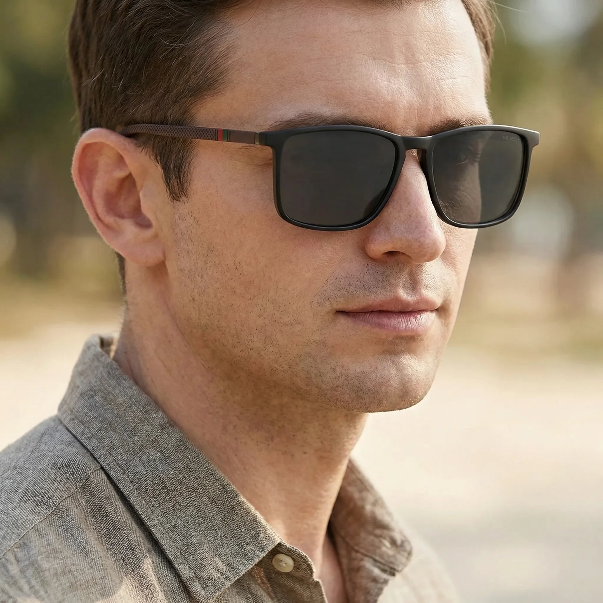 Polarisierte Sonnenbrille rechteckig mit UV400-Schutz unisex