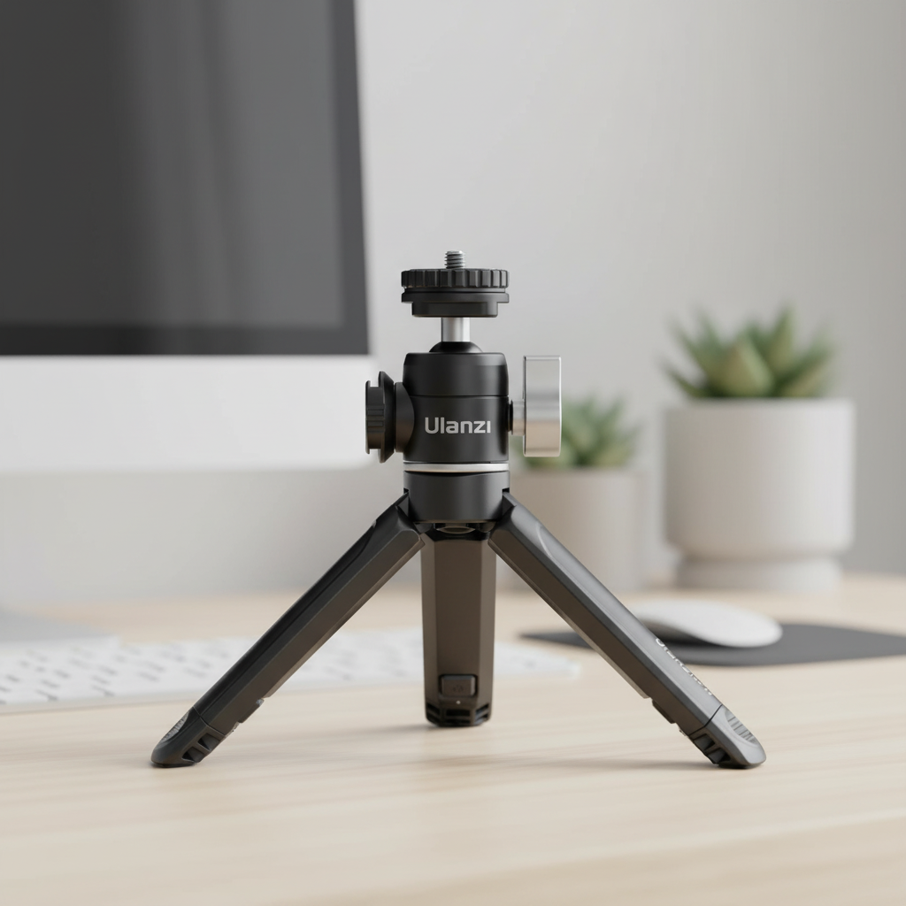 Kompaktes Vlog-Stativ mit 360-Grad-Kugelkopf für Smartphones und Kameras