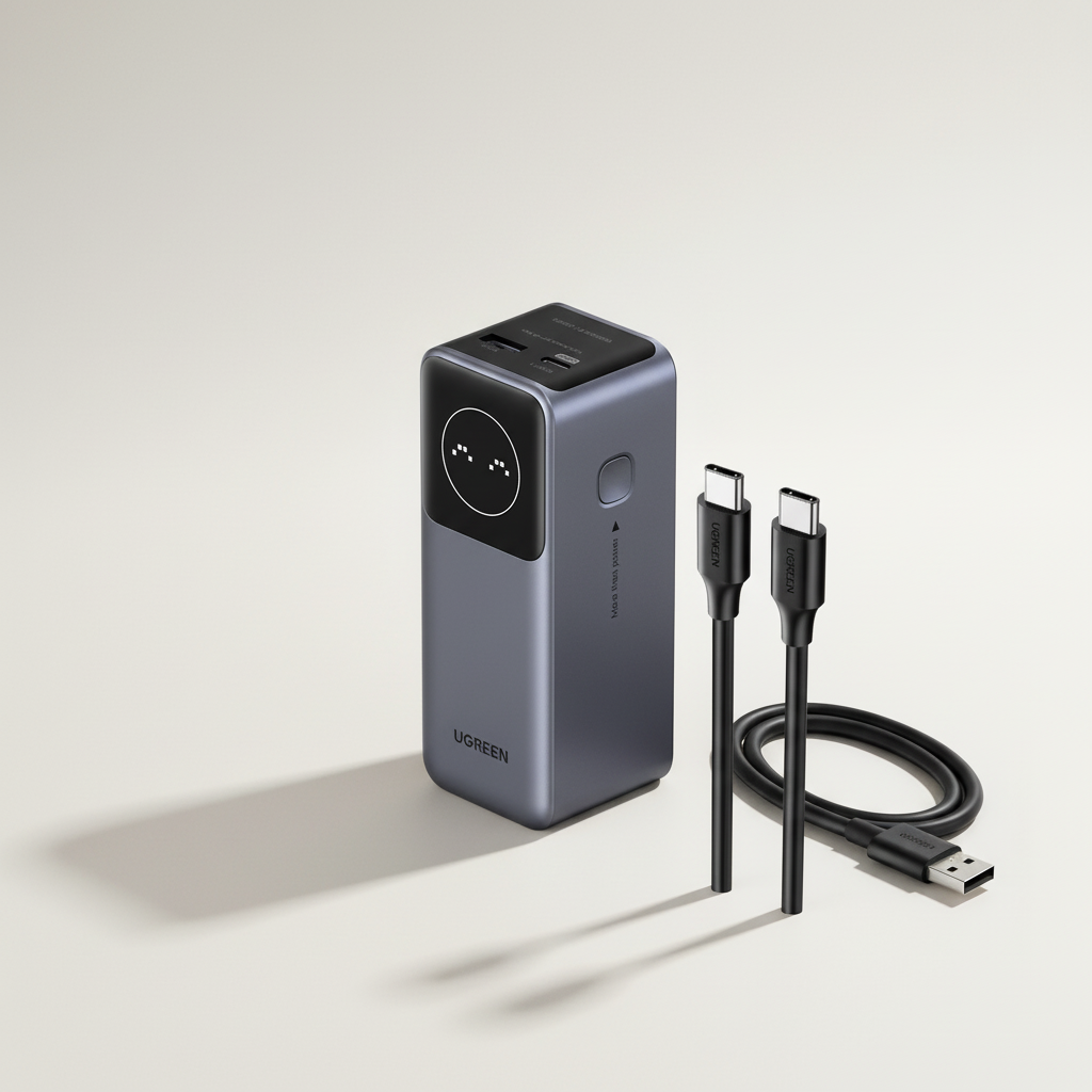 100W Metall-Powerbank mit digitalem Display und schnellem Laden
