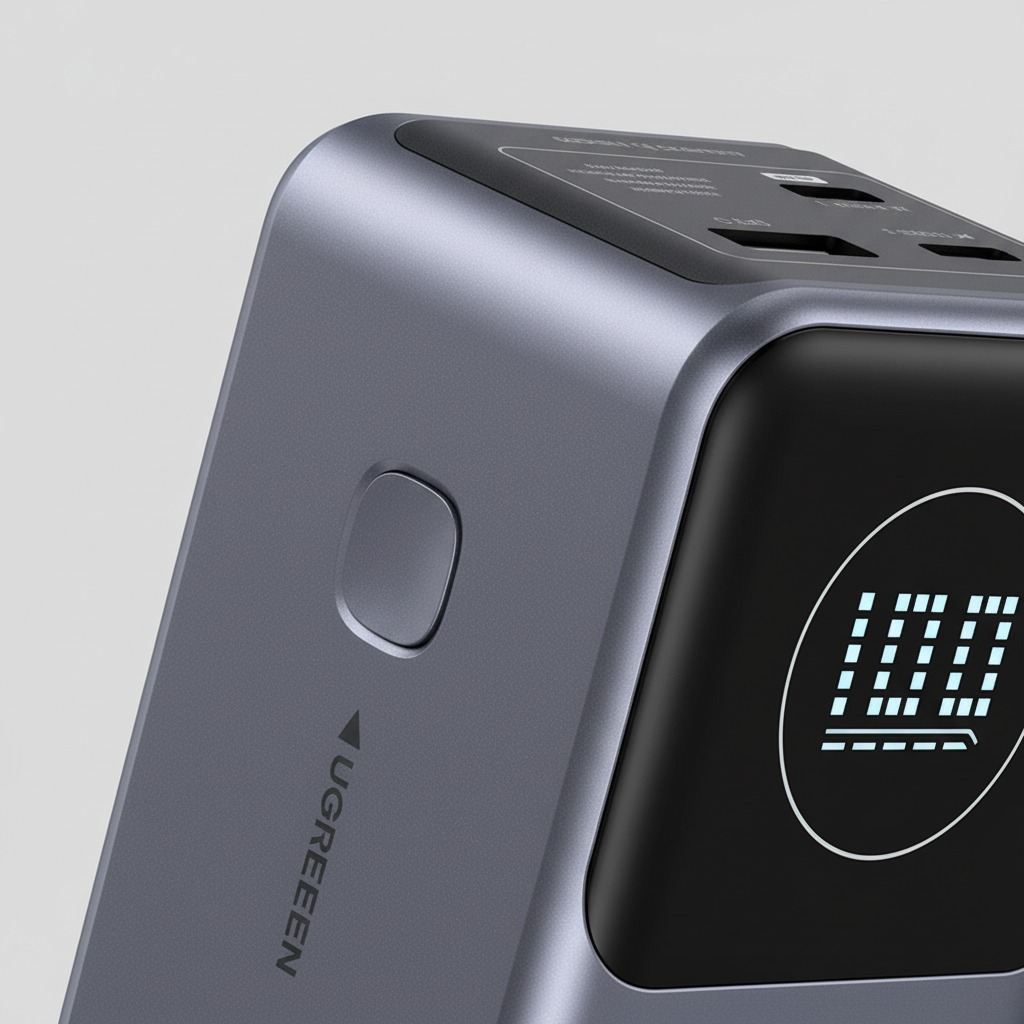 100W Metall-Powerbank mit digitalem Display und schnellem Laden