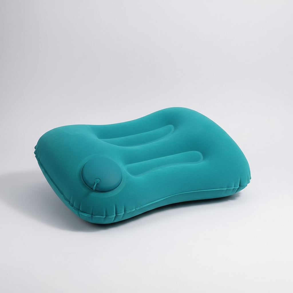Aufblasbares Reisekissen mit ergonomischer Nackenunterstützung