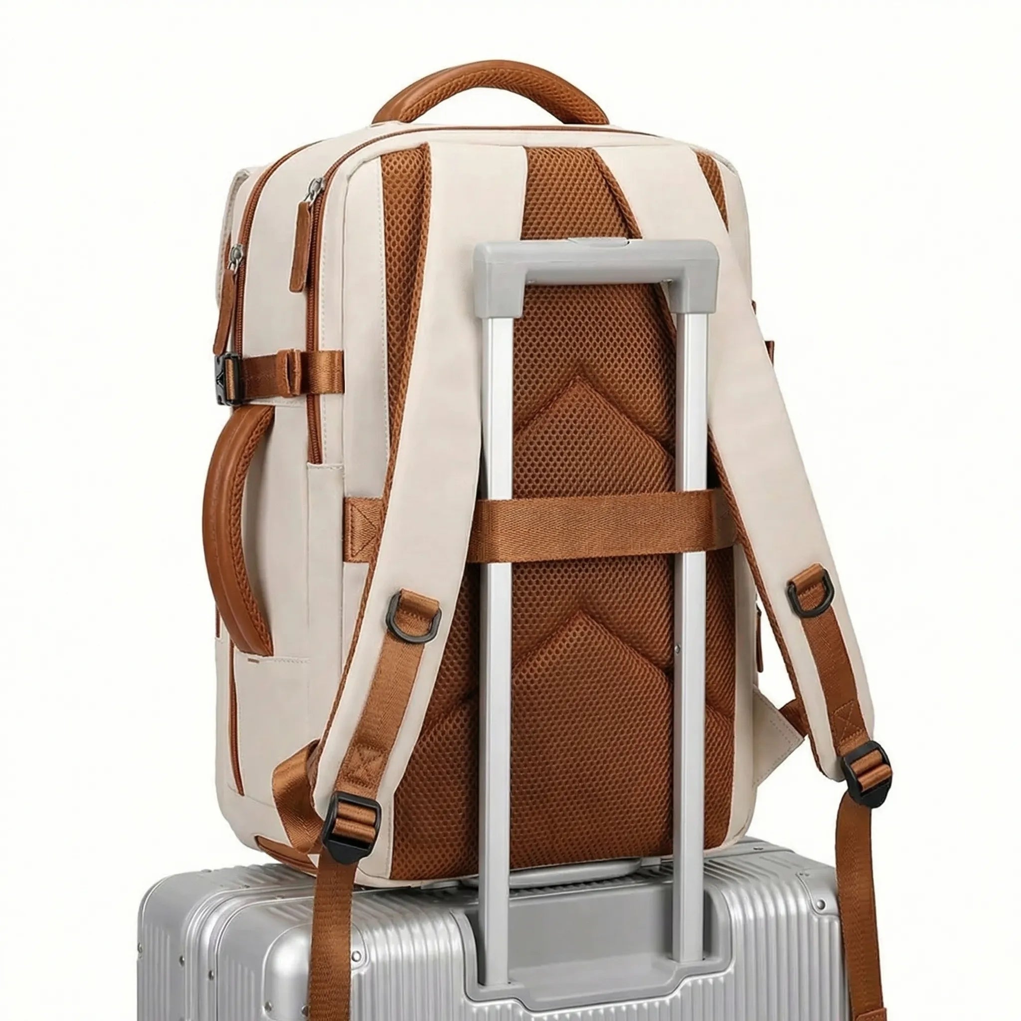 Damen-Reiserucksack mehrteilig mit Schuhfach und Laptopfach