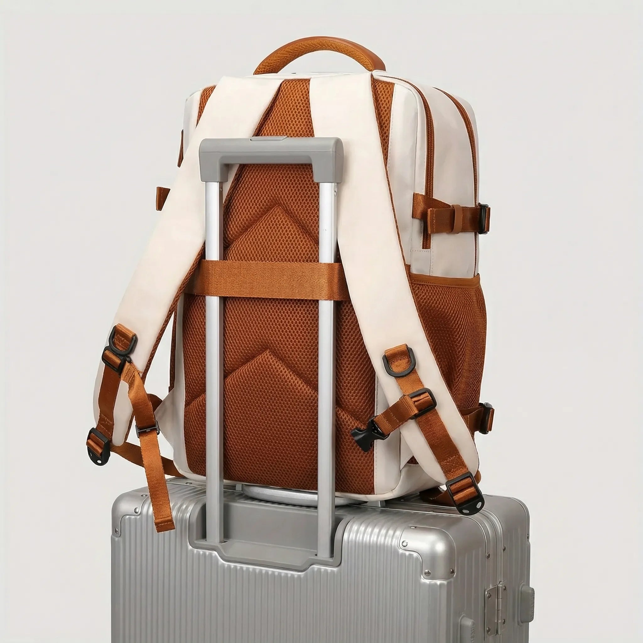 Damen-Reiserucksack mehrteilig mit Schuhfach und Laptopfach