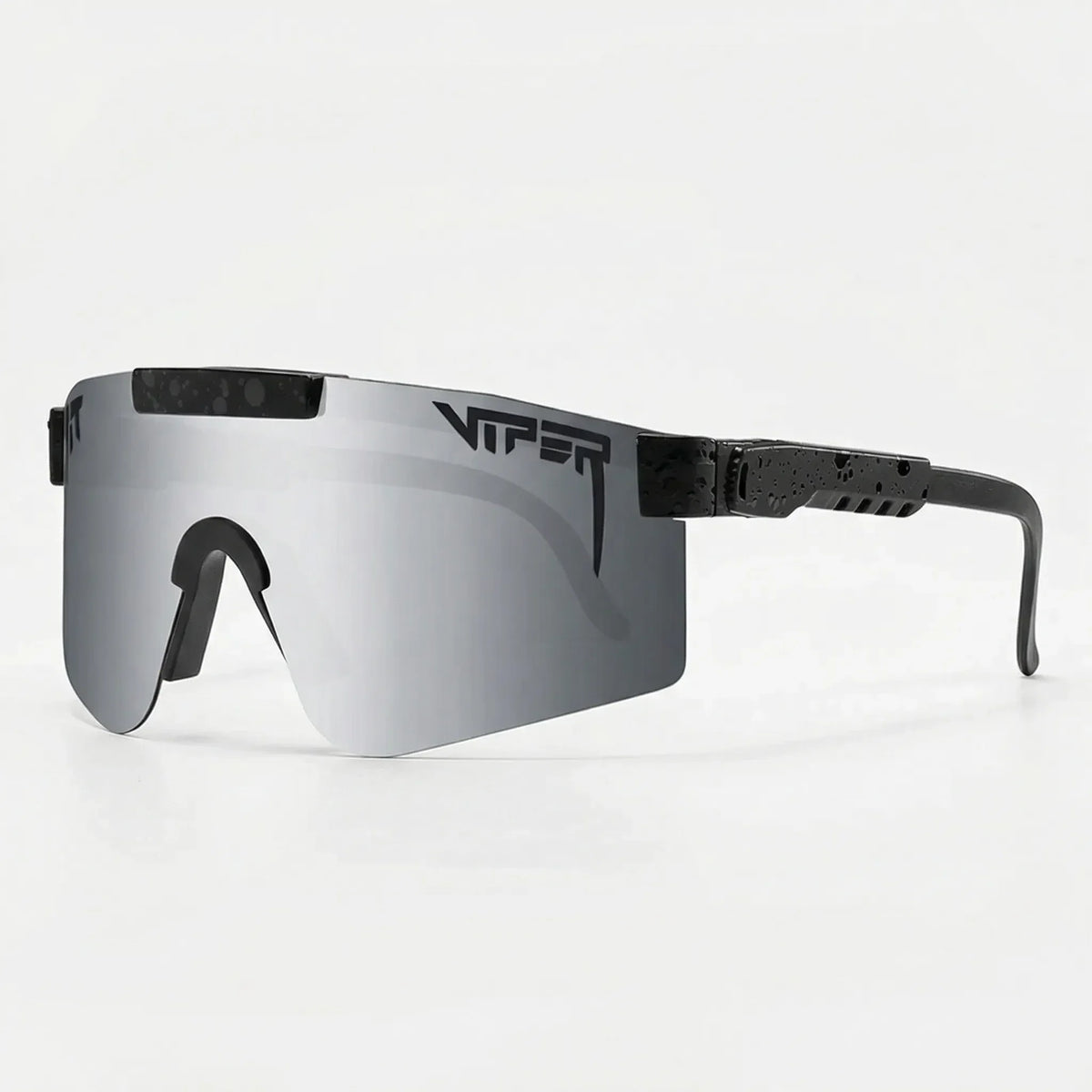 Übergroße Sportsonnenbrille mit Wickelrahmen und UV400-Schutzglas