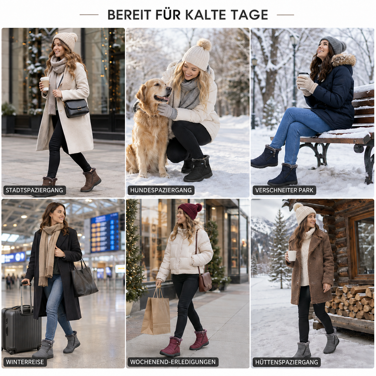 Nordspur | Wasserdichte Knöchel-Winterstiefel