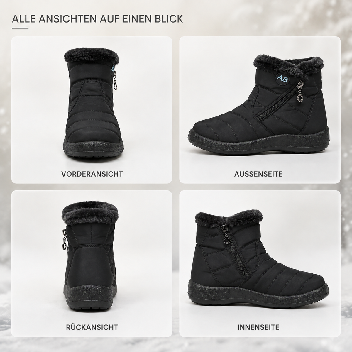 Nordspur | Wasserdichte Knöchel-Winterstiefel