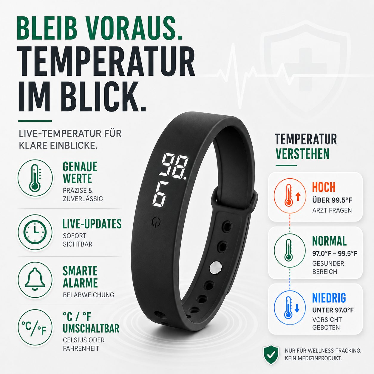 Nordspur | Wasserdichte Silikonarmband Smartwatch