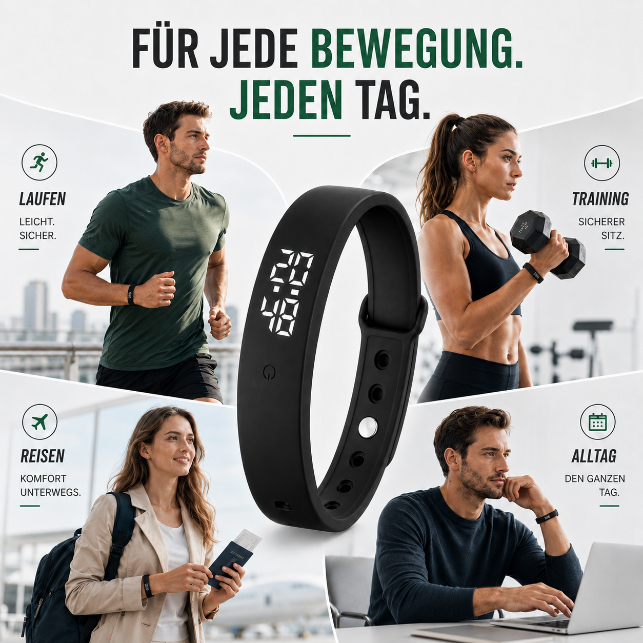 Nordspur | Wasserdichte Silikonarmband Smartwatch