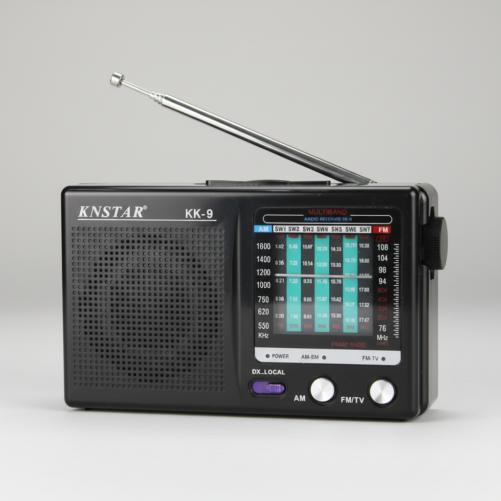 Tragbares AM FM Radio mit Batteriebetrieb und ausziehbarer Antenne