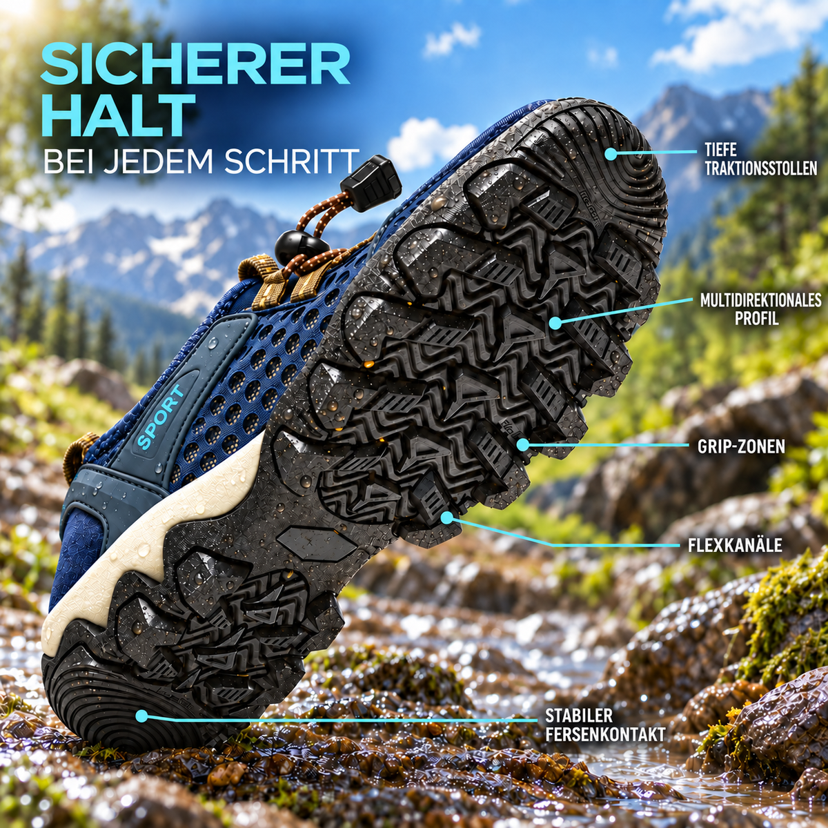 Nordspur | Waverun Leichte atmungsaktive Wassersportschuhe