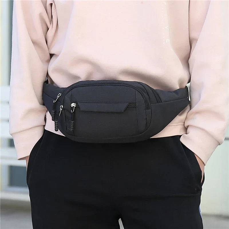 Herren-Gürteltasche wasserfest mit Reißverschlusstaschen und verstellbarem Gurt