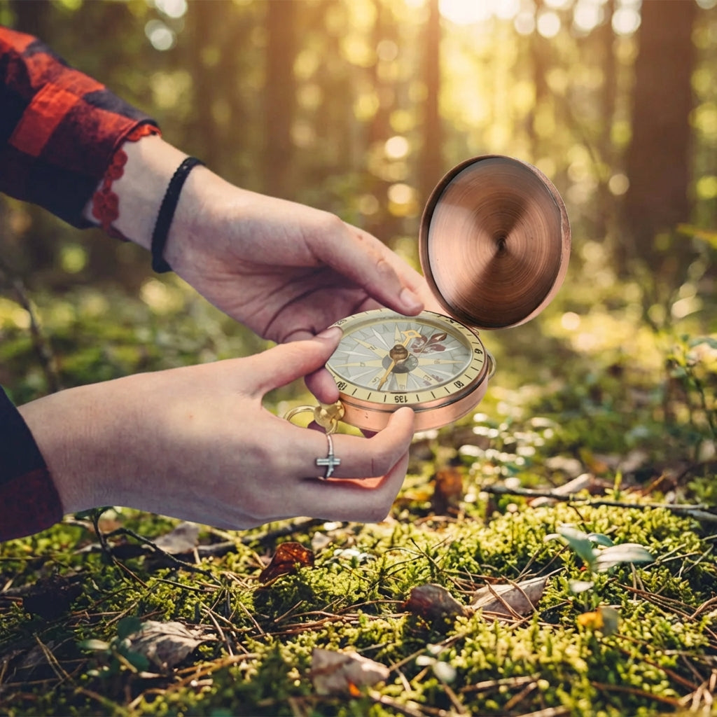 Klappkompass mit klarem Zifferblatt und Spiegelspiegel für Outdoor
