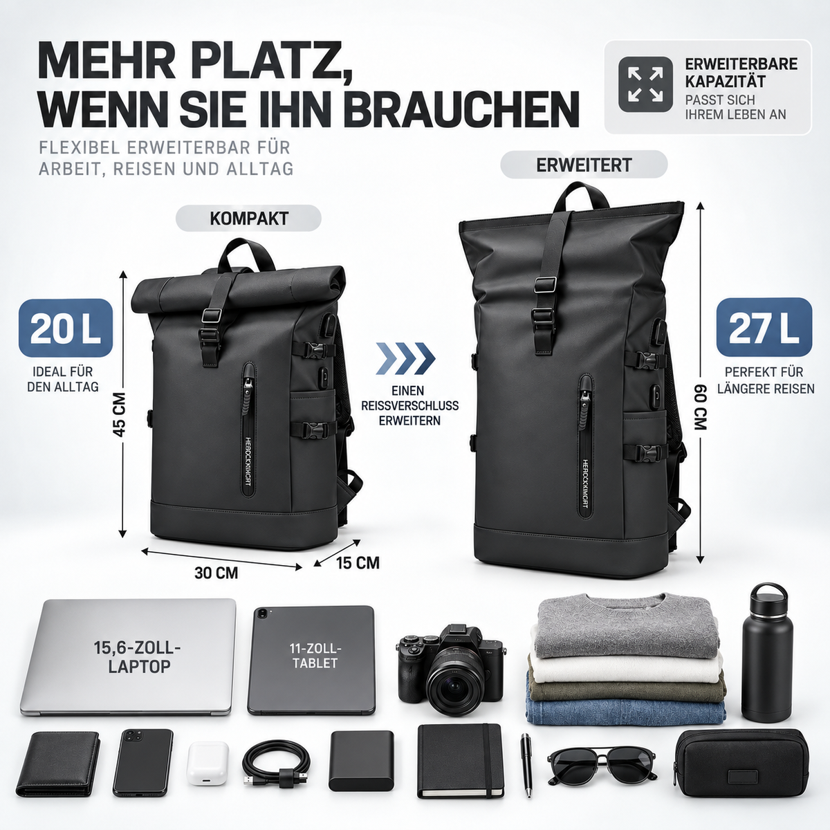 Nordspur | Wayfold Rolltop-Rucksack