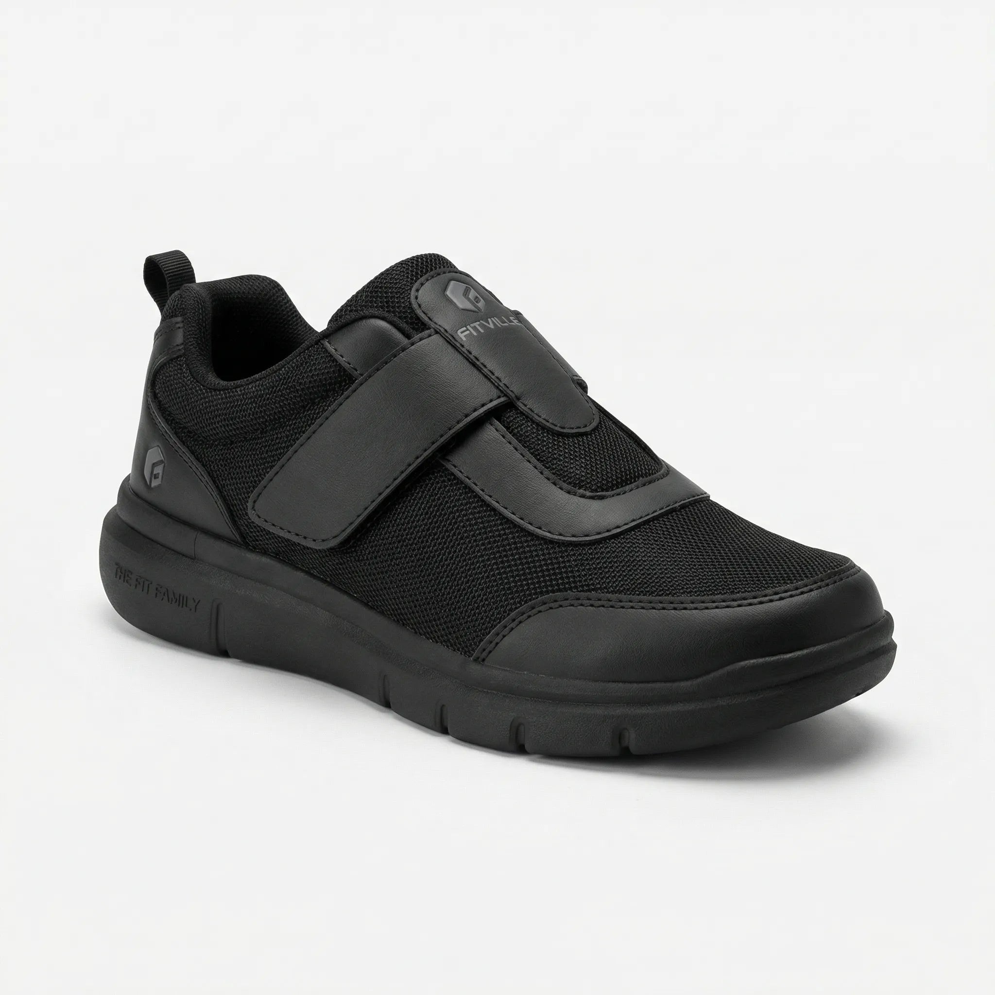 Herren Gehschuhe extrabreit mit verstellbarem Riemen und gepolsterter Sohle