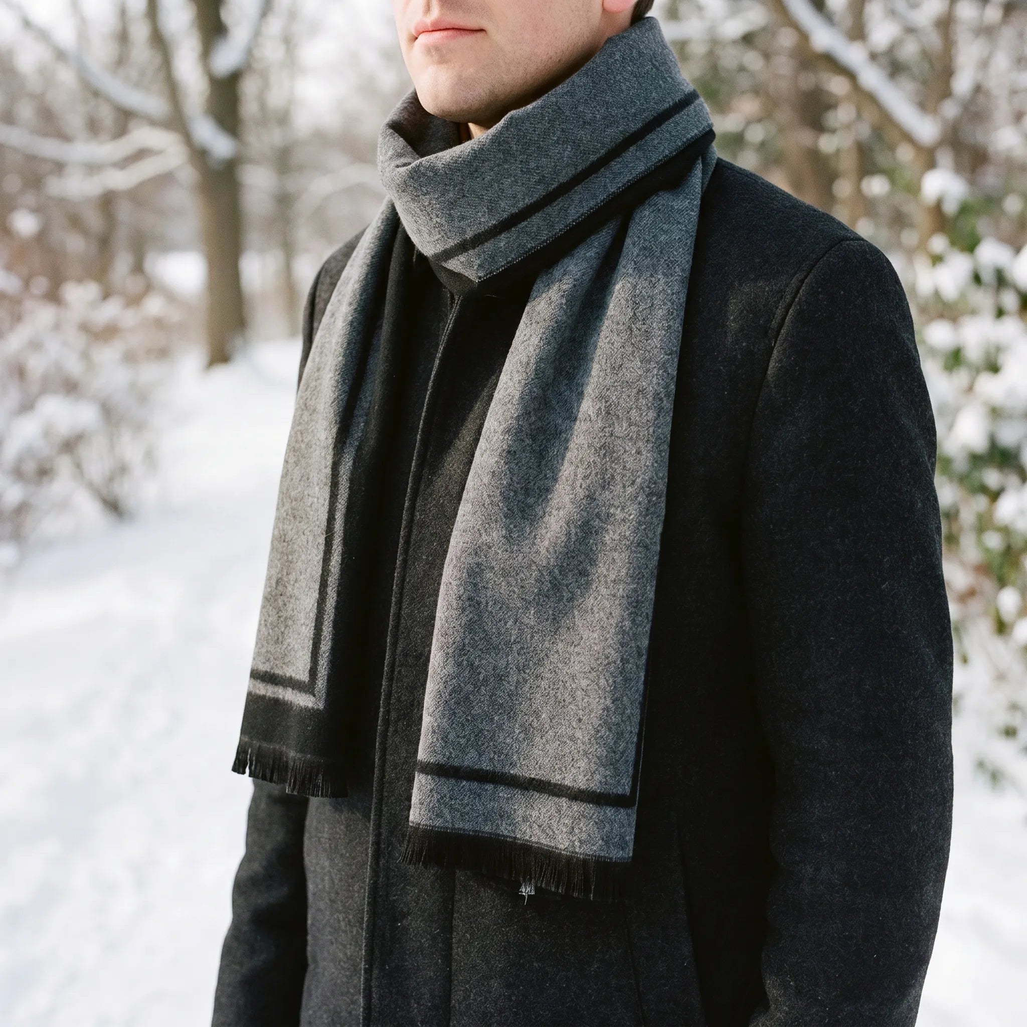 Nordspur | WinterWeave Klassischer Karierter Herrenschal