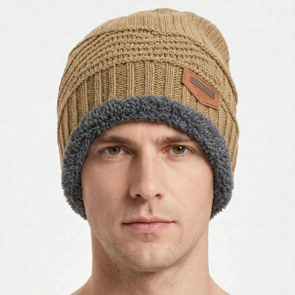 Nordspur | Winterwelle Gefütterte Strickmütze Für Herren