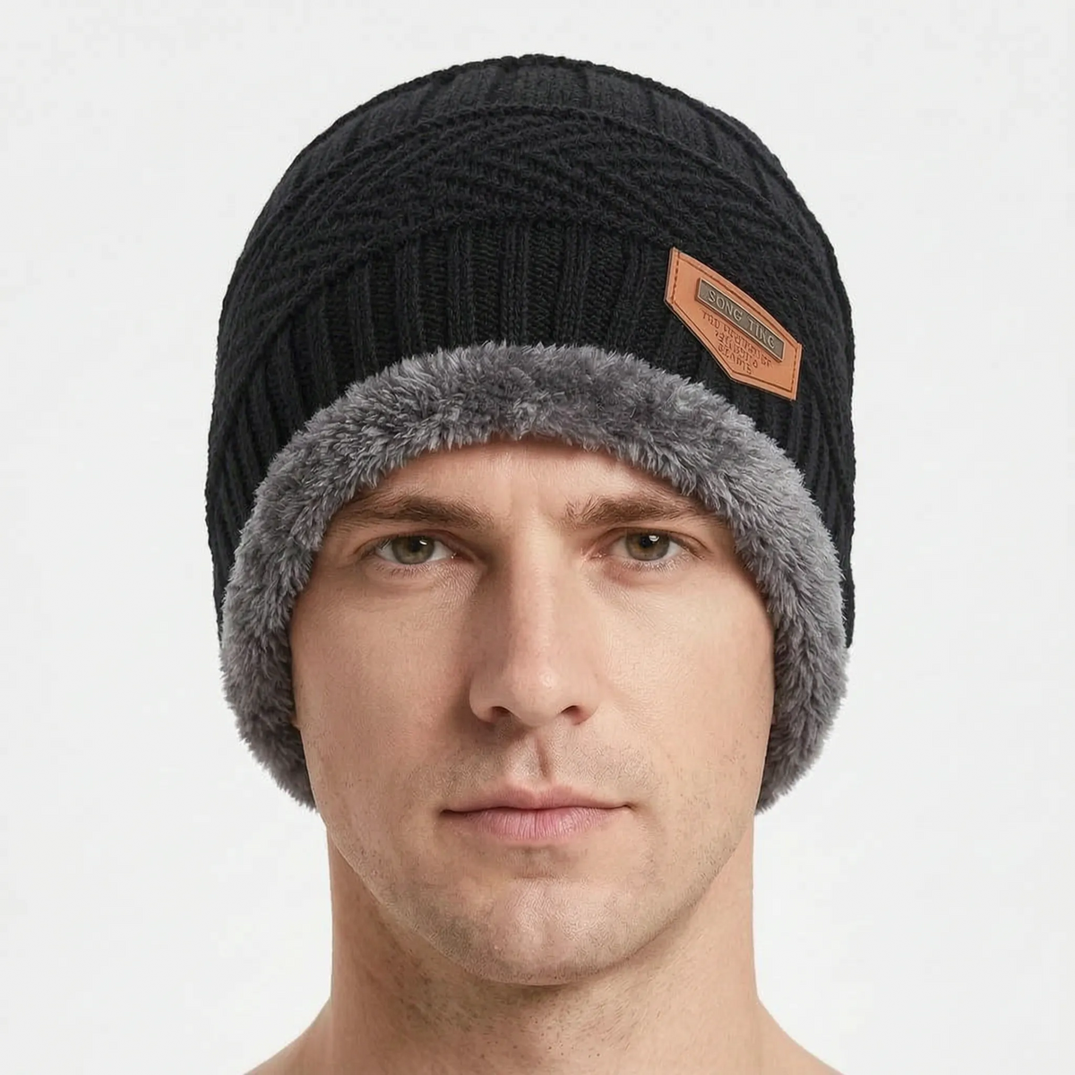 Nordspur | Winterwelle Gefütterte Strickmütze Für Herren