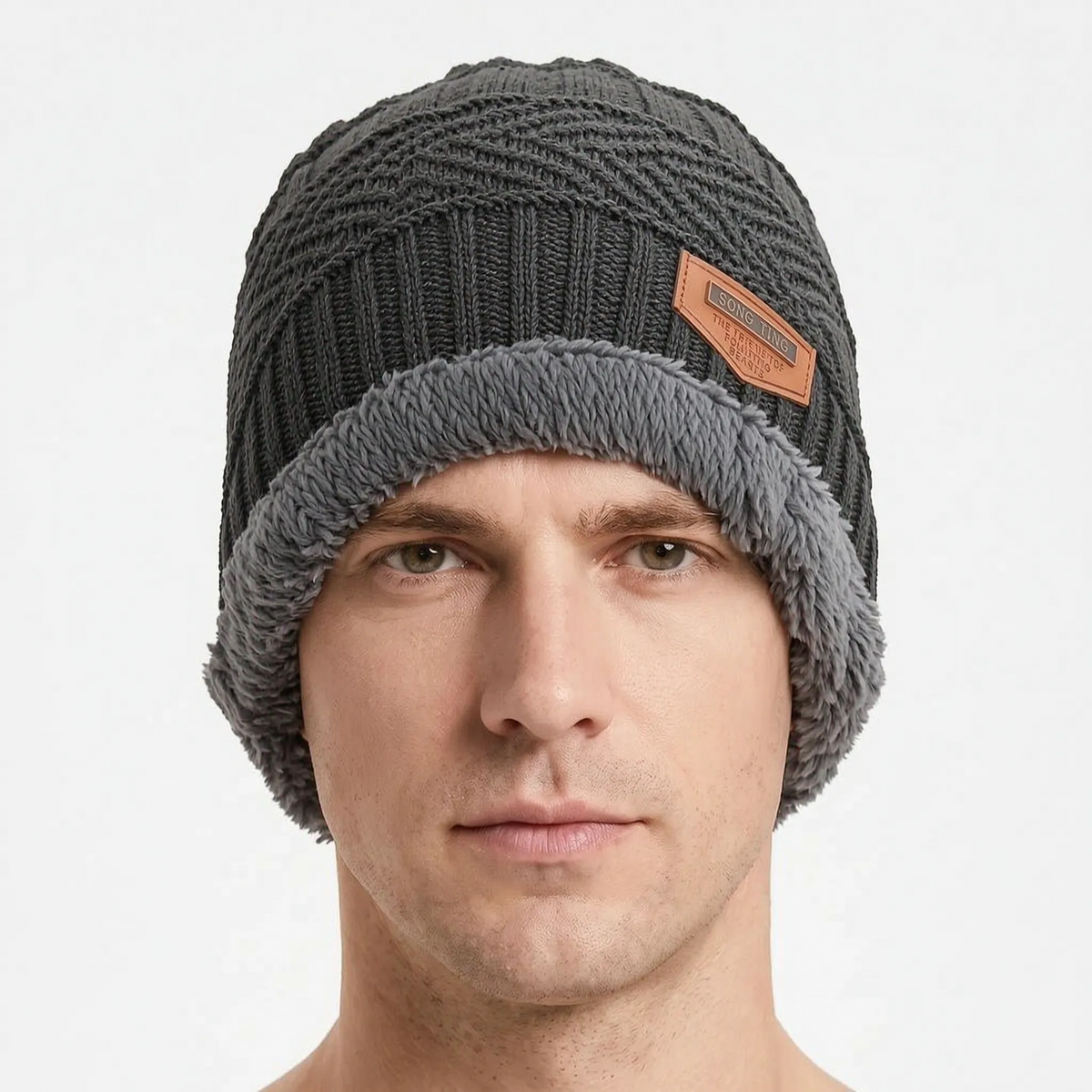 Nordspur | Winterwelle Gefütterte Strickmütze Für Herren
