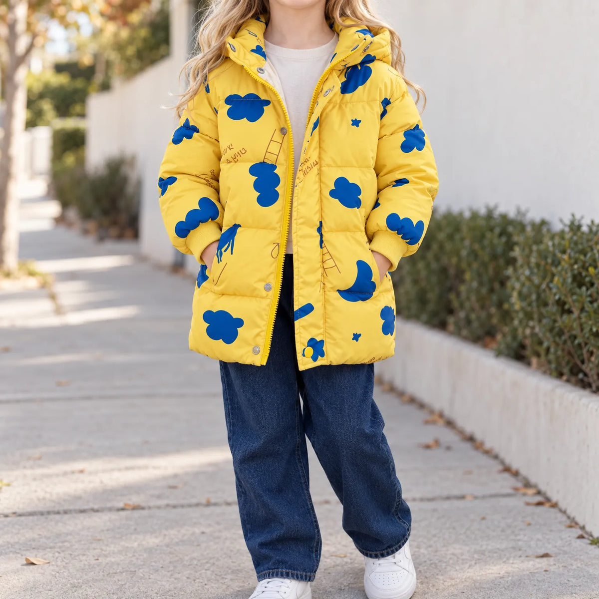 Nordspur | Wolkenkind Bedruckte Kinderjacke Mit Kapuze