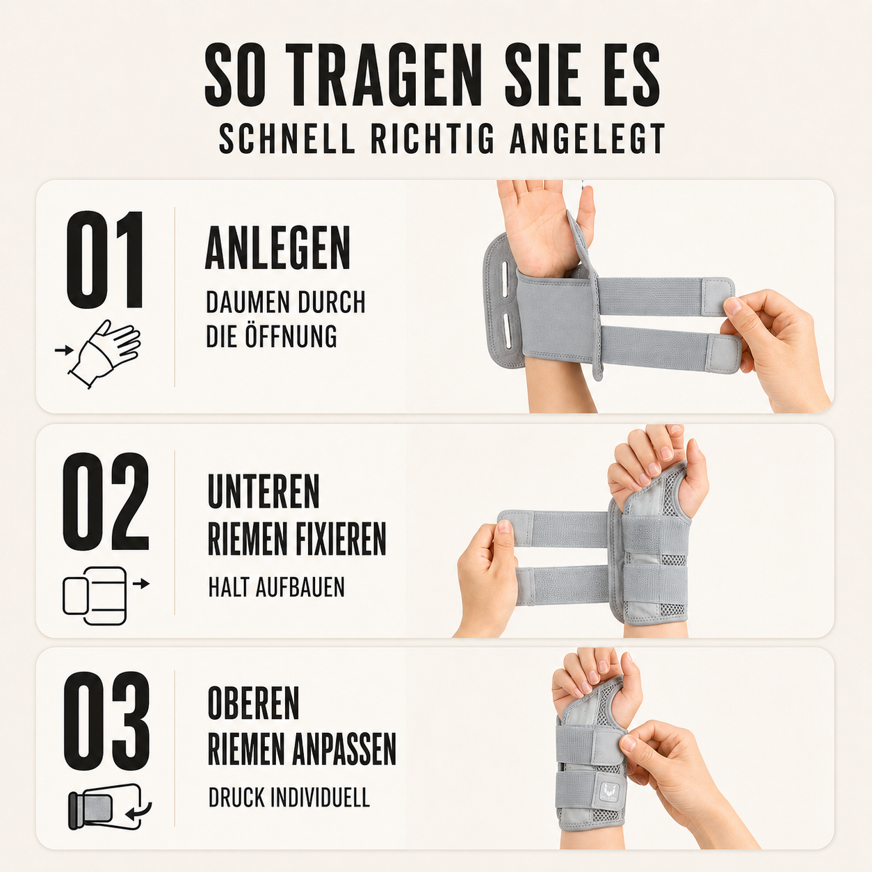 Nordspur | Wristalyn Halbfinger-Handgelenkstütze