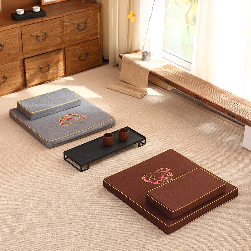 Gepolstertes Meditationskissen mit Bolster rutschfeste Basis