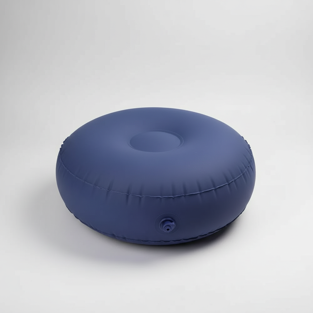 Aufblasbares Yogakissen rund kompakt Sitzkissen für Meditation