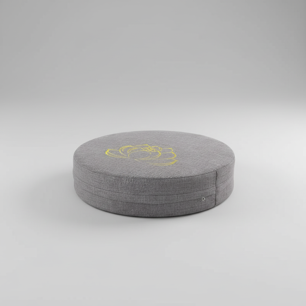 Rundes Meditationskissen mit abnehmbarem Bezug für Yoga und Meditation