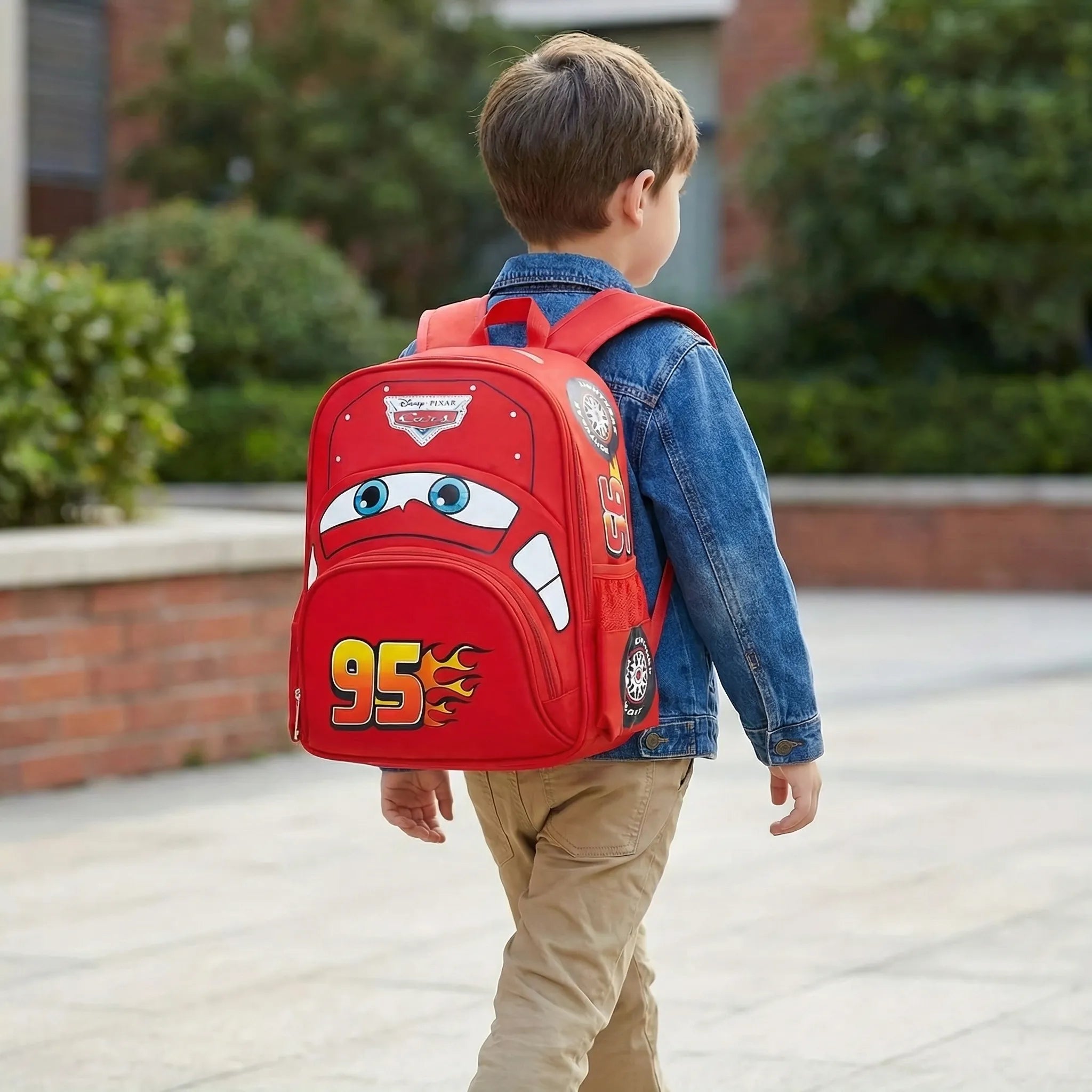 Kinderrucksack mit Lightning McQueen Zeichentrick-Automorotif