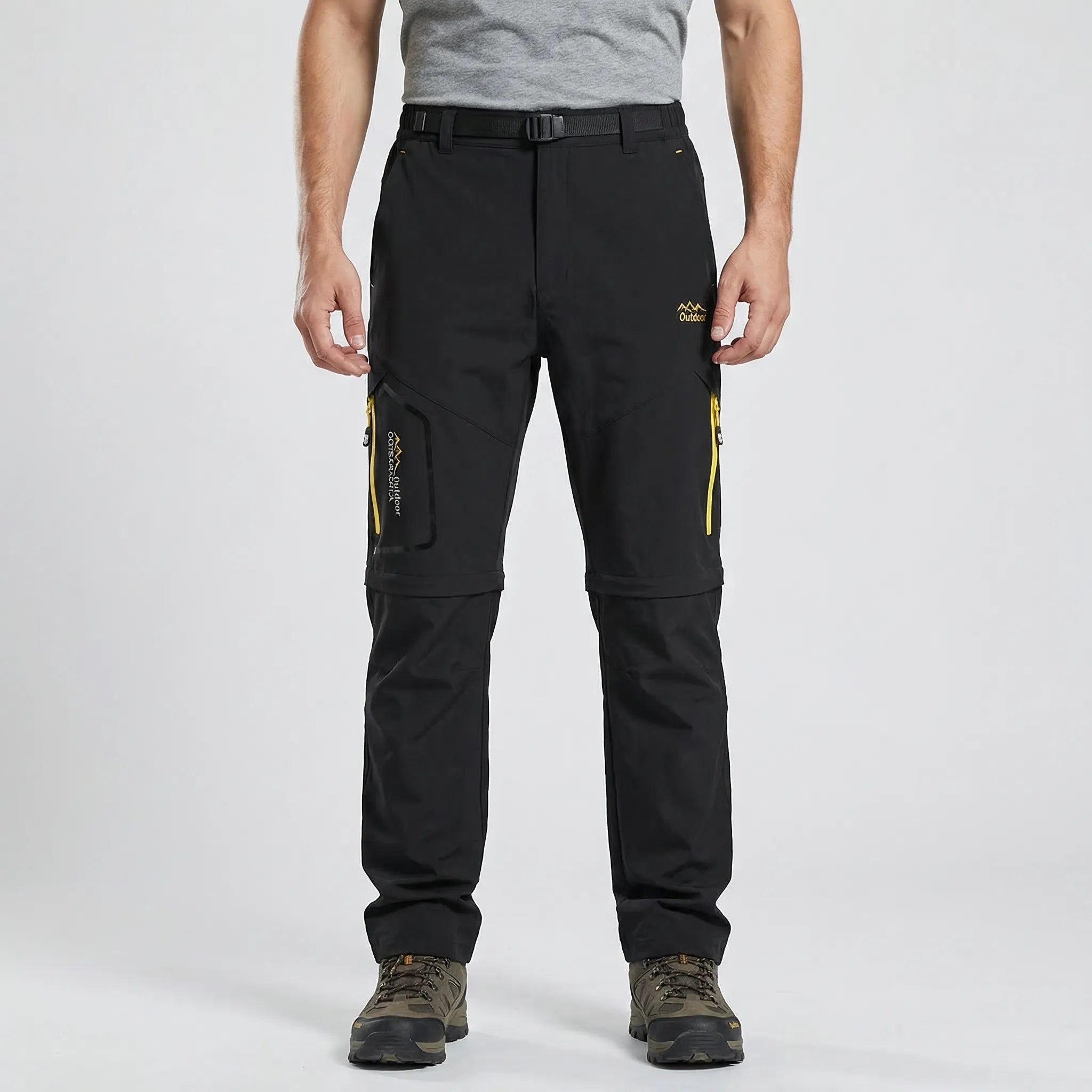 Zip-Off Wanderhose für Herren, schnelltrocknend, wasserabweisend, mit Cargotaschen