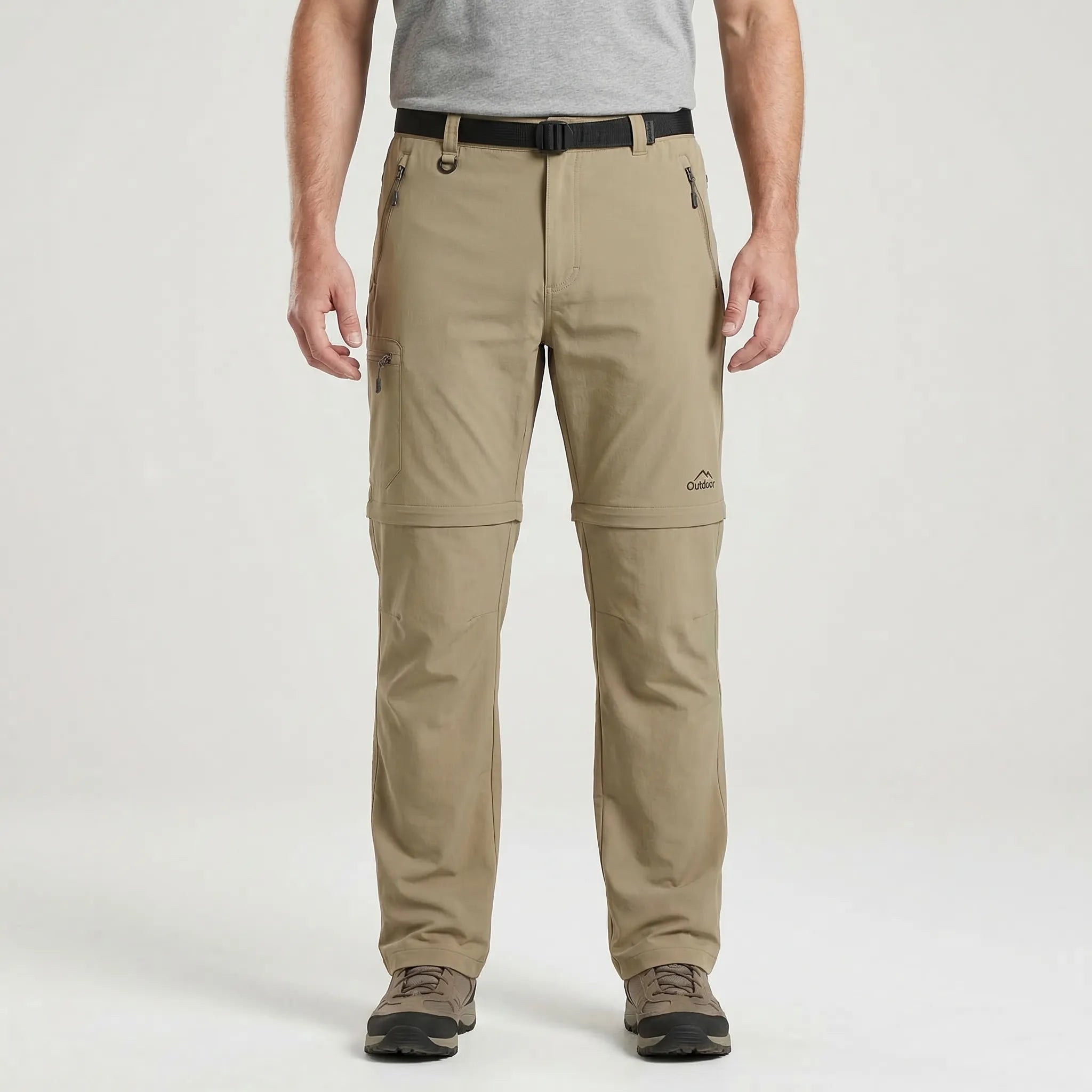 Zip-Off Wanderhose für Herren, schnelltrocknend, wasserabweisend, mit Cargotaschen