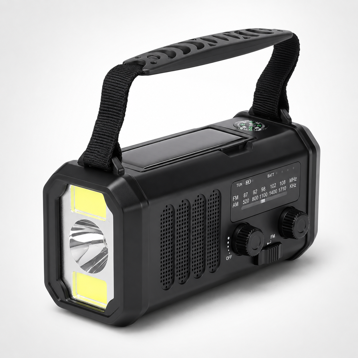 Notfallradio mit Kurbel, Solar & Powerbank – Kompakt & Zuverlässig