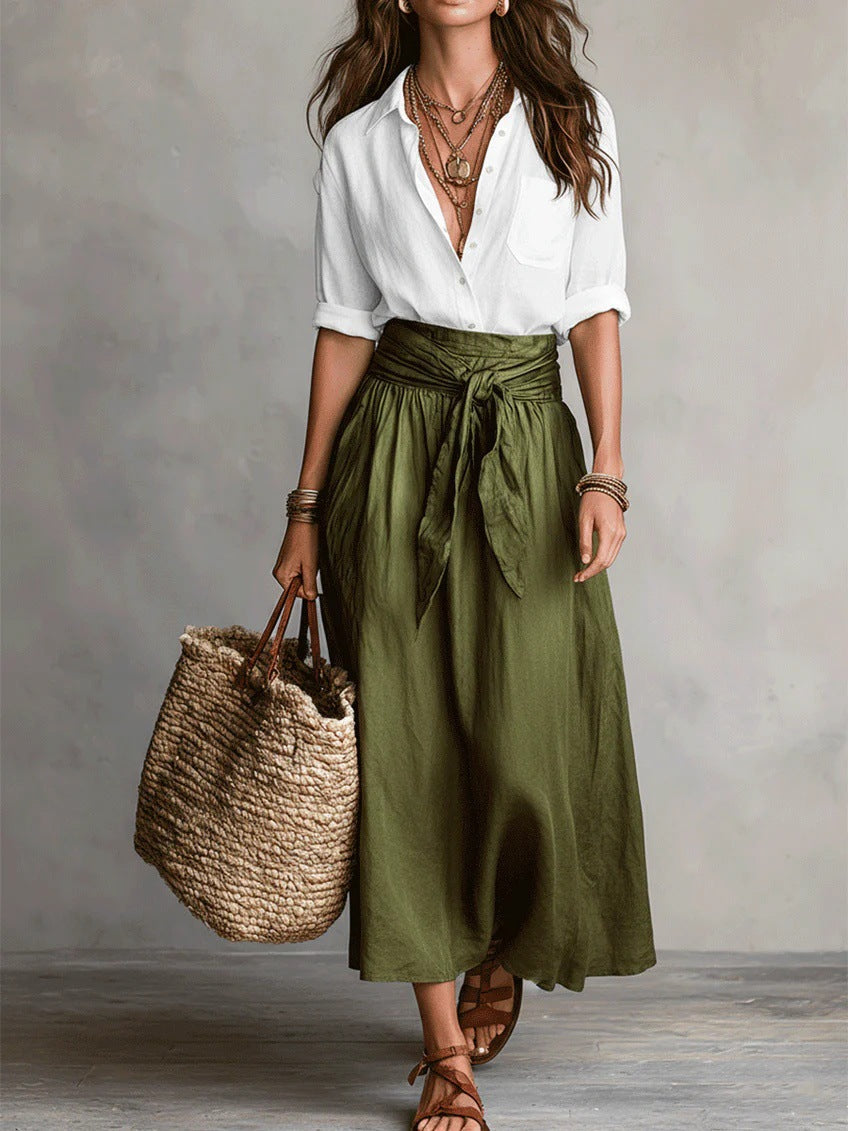 Camilla Midi-Set mit Taillenbindung