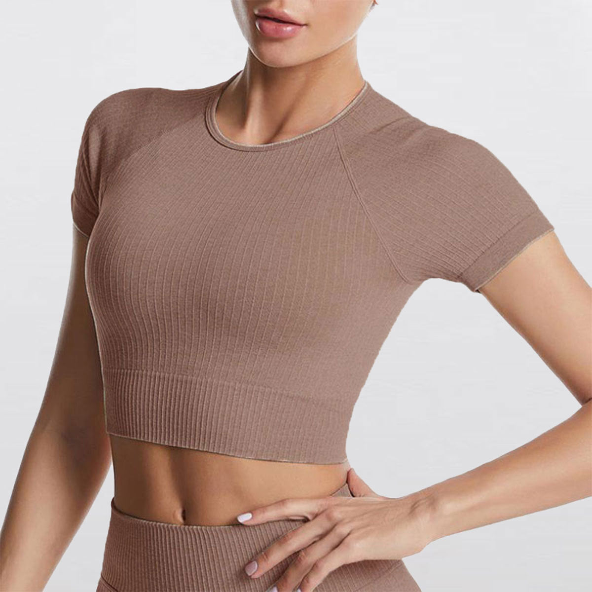 Nordspur | Vyralia Nahtloses Kurzarm-Crop-Top