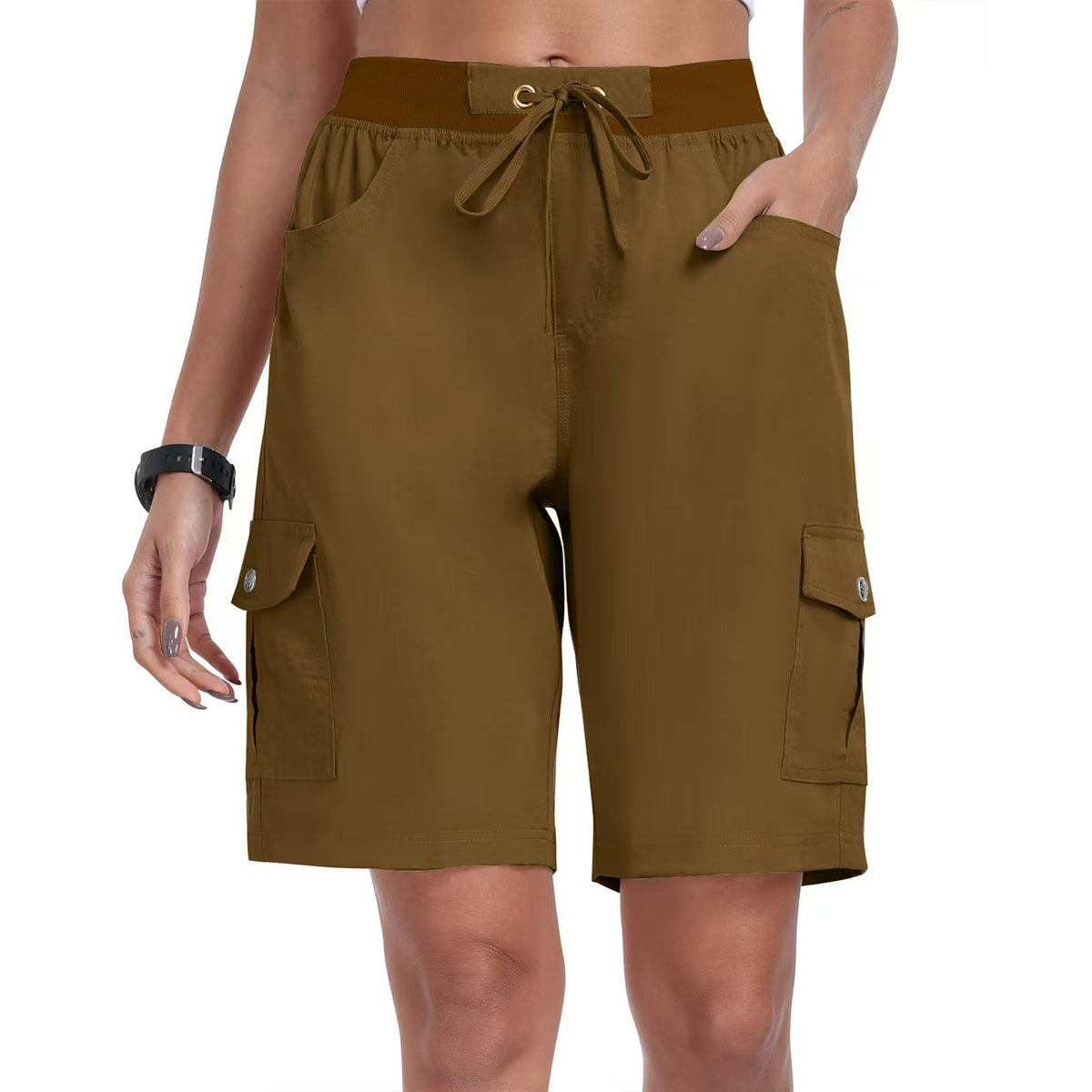 Damen Schnelltrocknende Cargo-Shorts mit Taschen