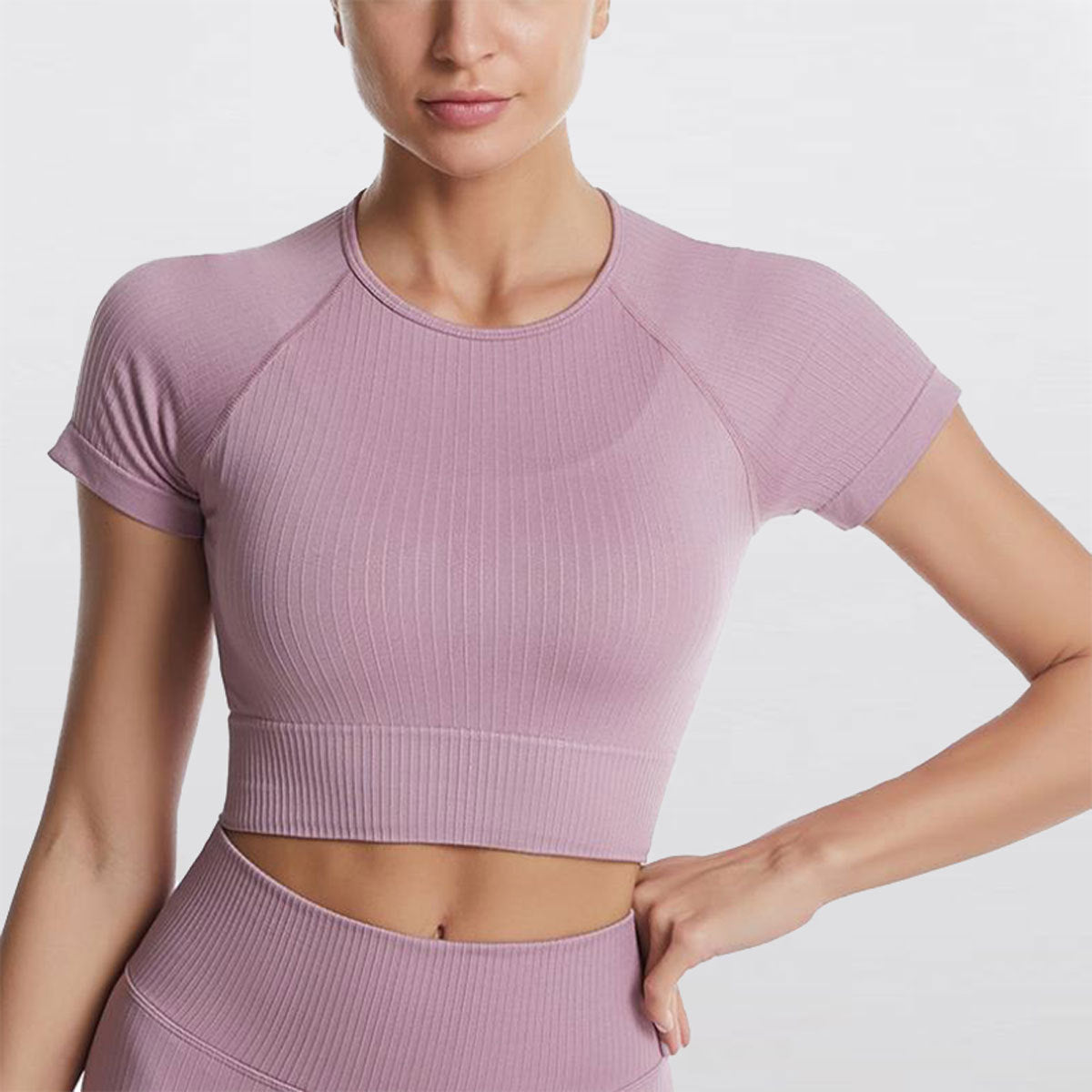 Nordspur | Vyralia Nahtloses Kurzarm-Crop-Top
