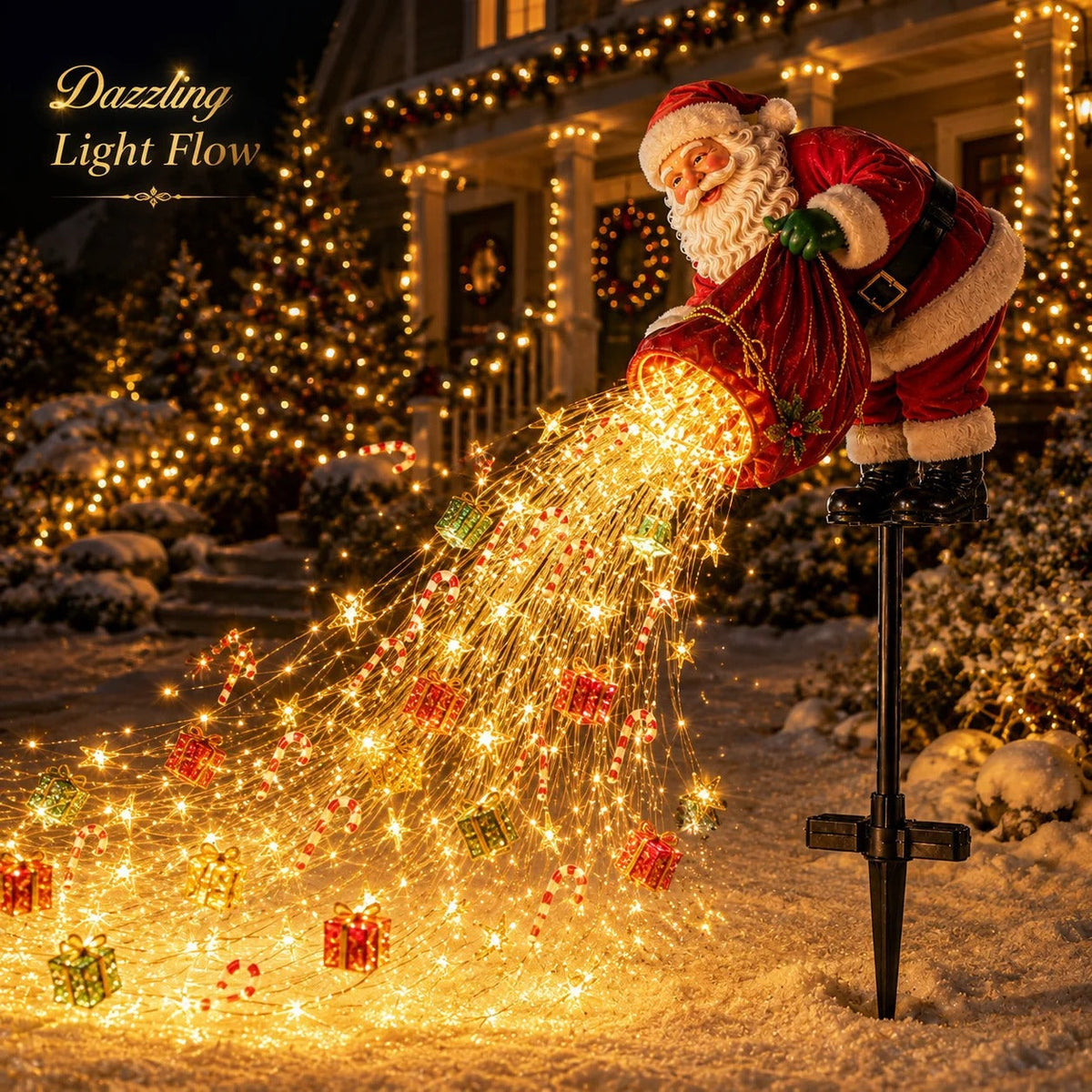Fließendes LED-Weihnachtsgartenlicht