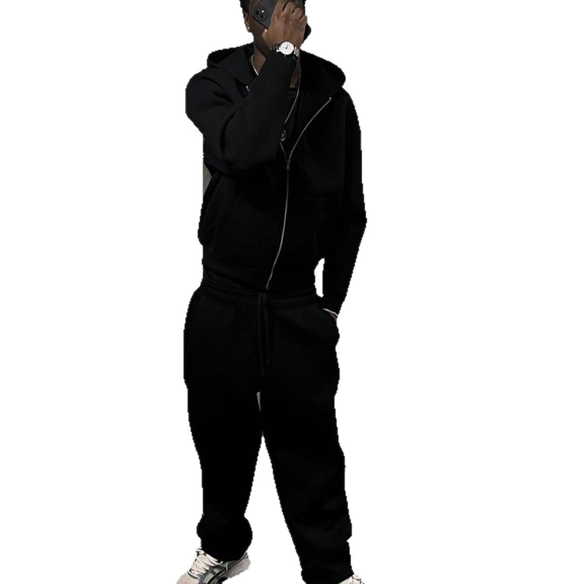 Herren Oversize Zip-Hoodie und Relaxed Sweatpants Set