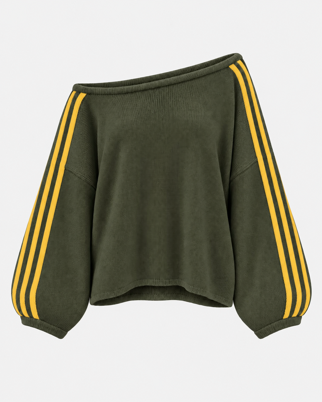 Off-Shoulder-Streifenpullover