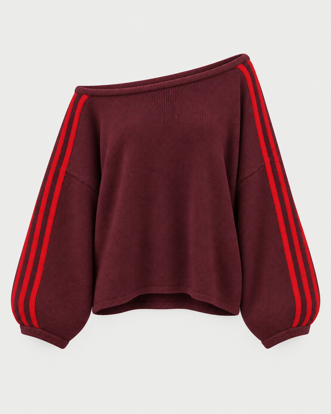 Off-Shoulder-Streifenpullover