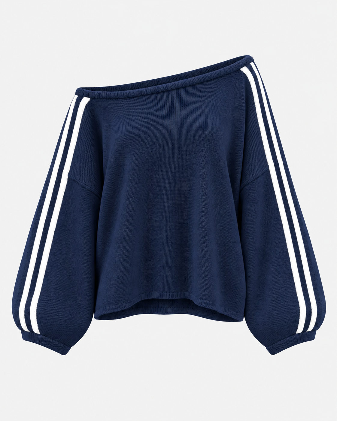 Off-Shoulder-Streifenpullover