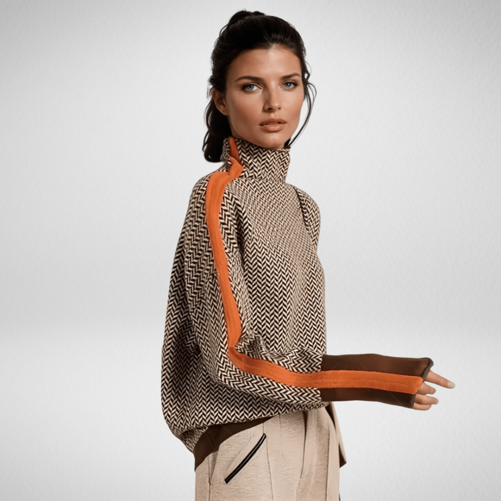 Contrast Stripe Pullover